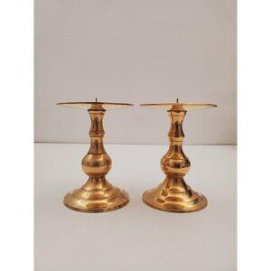 Vintage solid Brass candle holder. Candle Holder with Spike for pillar candle
